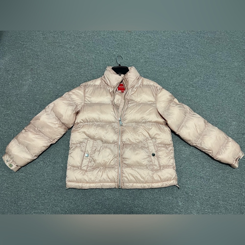 Guess Light Pink Kids Puffer Jacket